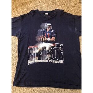 Vintage 1995 Salem Sportswear Drew Bledsoe New England Patriots NFL Player Tee
